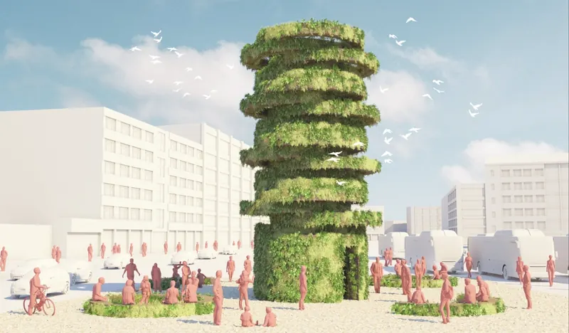 Green Concrete: a modular planted concrete facade system