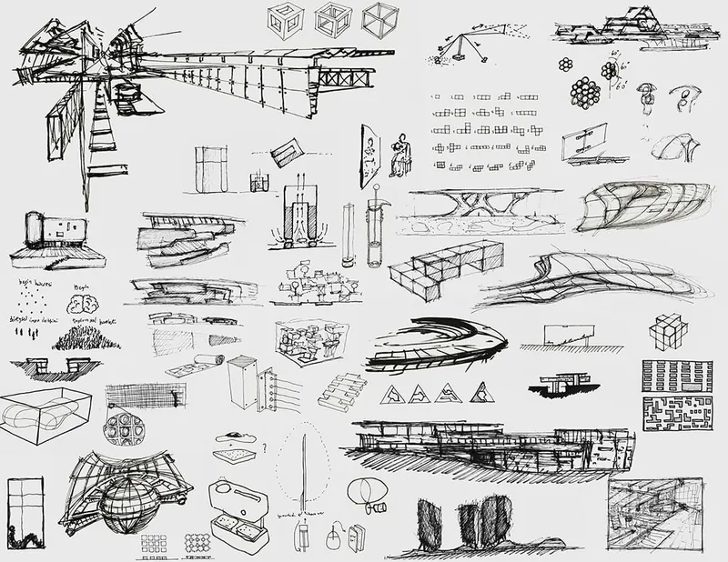 Sketchbook: architecture and industrial design