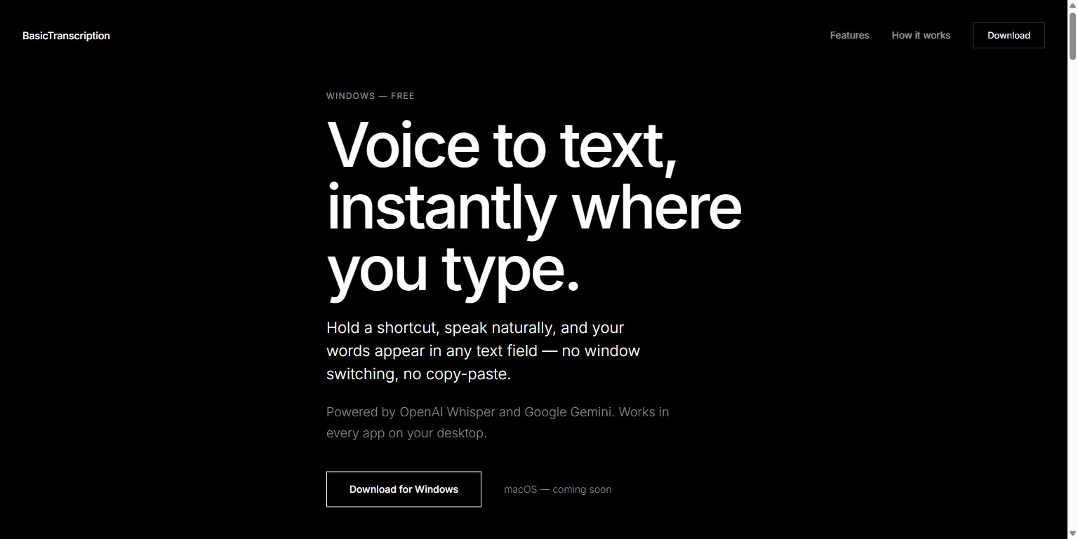 BasicTranscription for Windows
