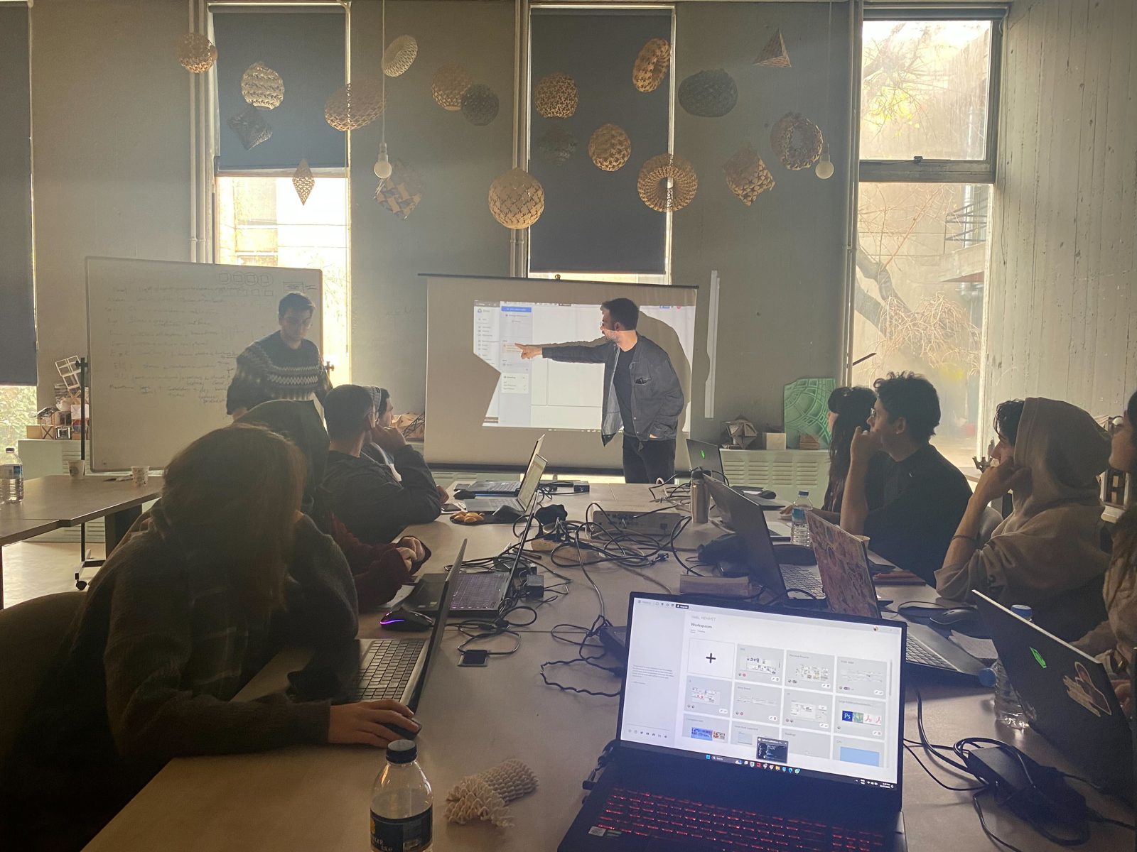 Presenting to a design studio at METU