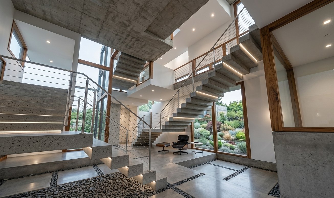 A finished interior rendered in real time by the engine
